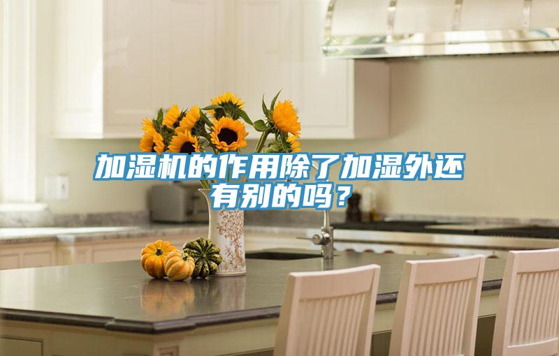 加濕機的作用除了加濕外還有別的嗎？